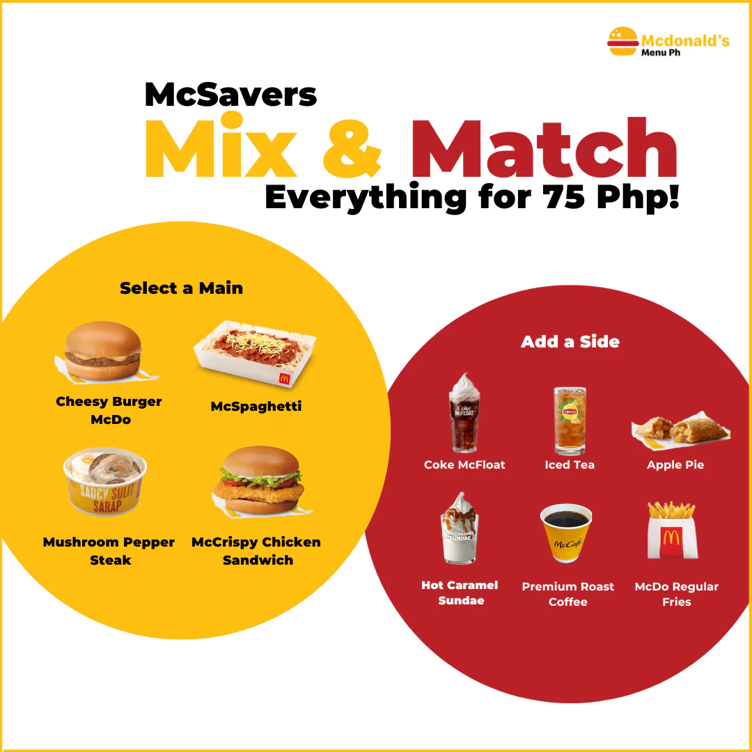 mcsavers mix and match mcdo philippines