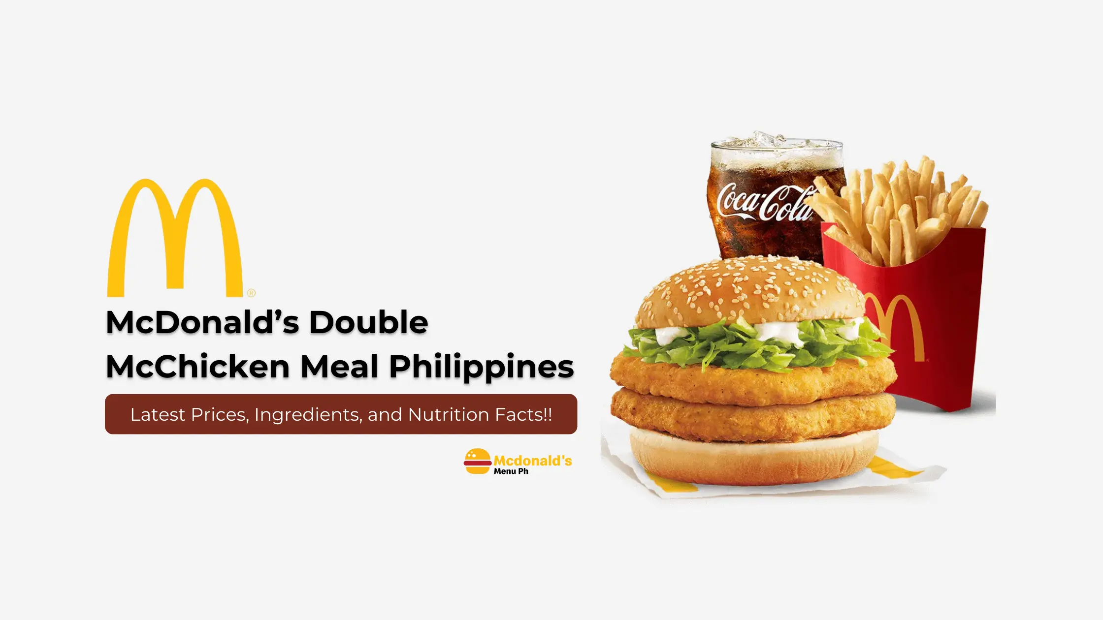 McDonald's Double McChicken Meal Philippines 2024